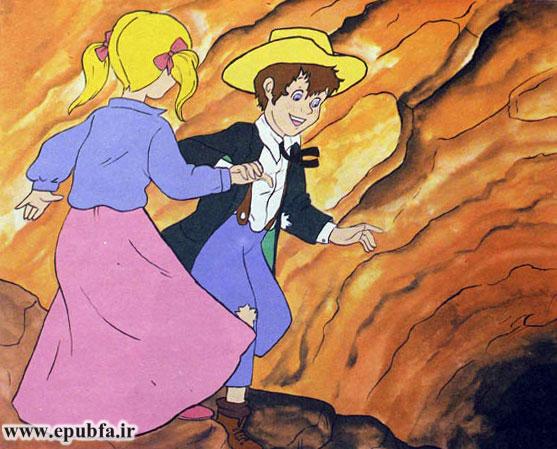 تام هنگام برگشتن از مدرسه، بهاتفاق همکلاسیاش بِکی به سمت غارِ نزدیک رودخانه رفتند